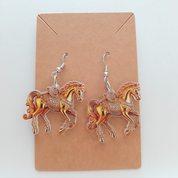 Fashion Jewelry Jewelry - Fashion Jewelry Gold Horse Earrings